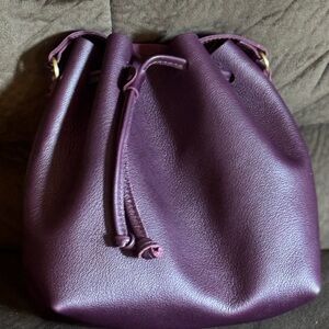 SOLD Portland Leather Goods Large Plum Bucket